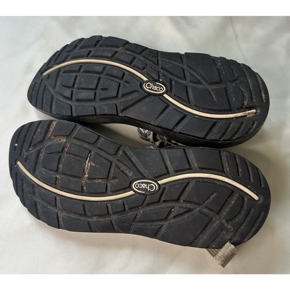 Chaco Z Cloud 2 Women's Strappy Sandals Black Beige Sz 8 Rocket Chevron - Picture 7 of 9